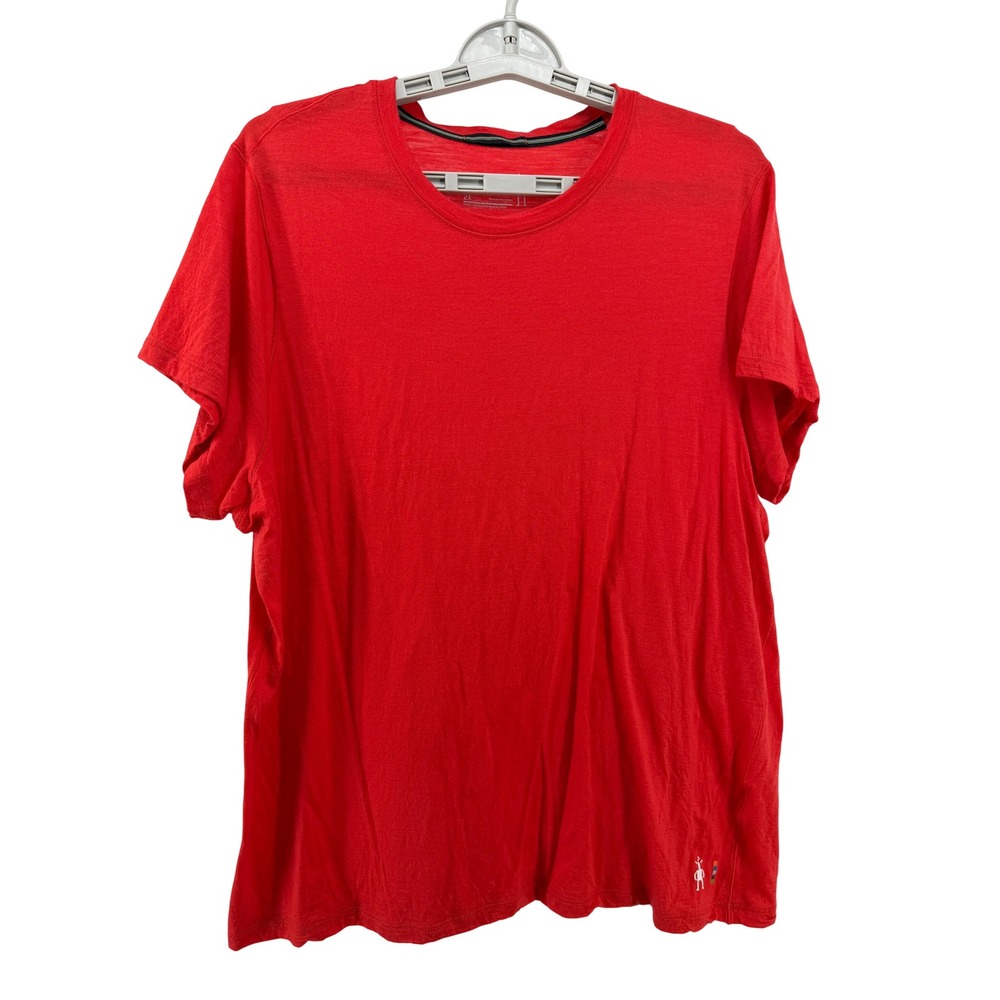 Smartwool Red Merino Wool Blend Short Sleeve T-Shirt Womens 2X Activewear Tee